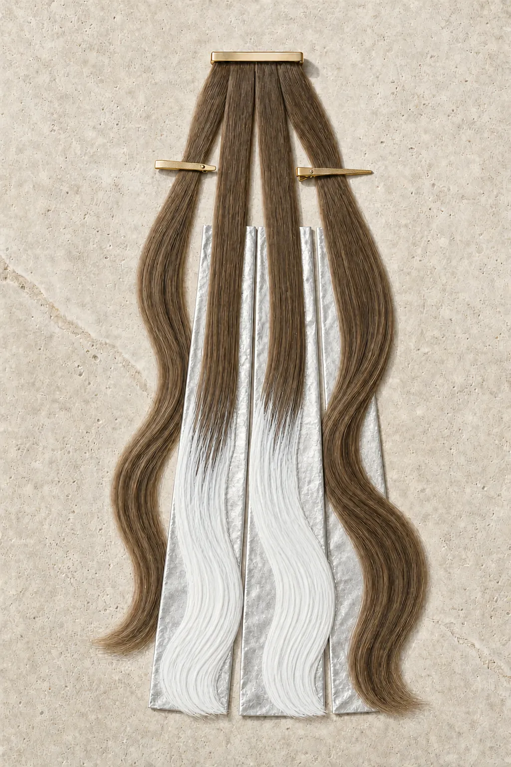 Етап 3: на секції на фользі нанесено білий освітлювач